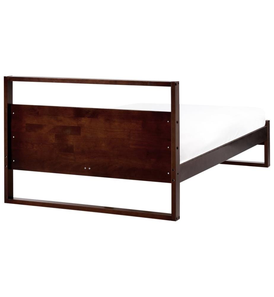 Lit avec sommier Bois de pin GIULIA 120 x 200 cm Marron foncé