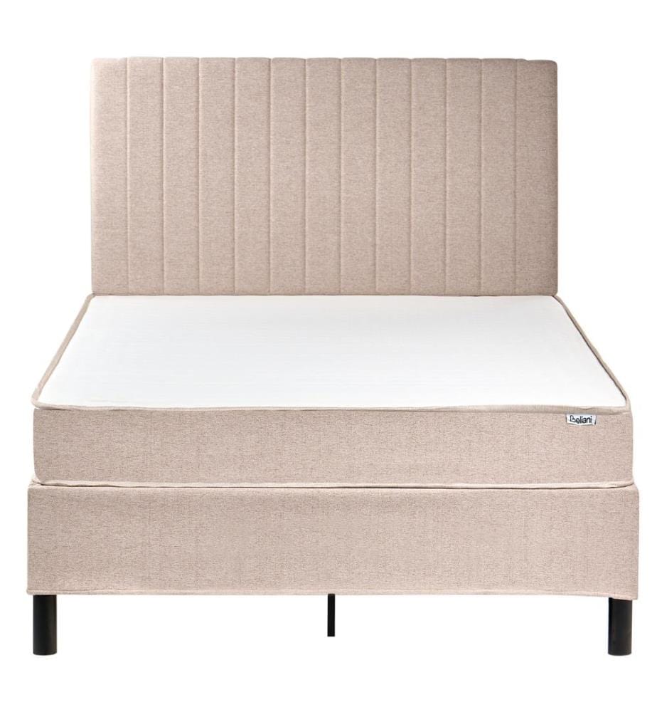 Lit Boxspring Tissu COUNTESS 120 x 200 cm Beige