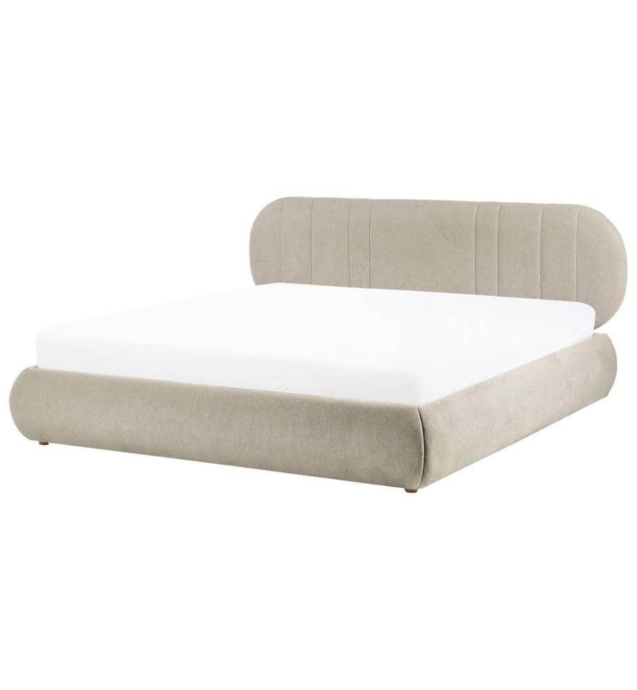 Lit ottoman Tissu CAMPAN 180 x 200 cm Taupe