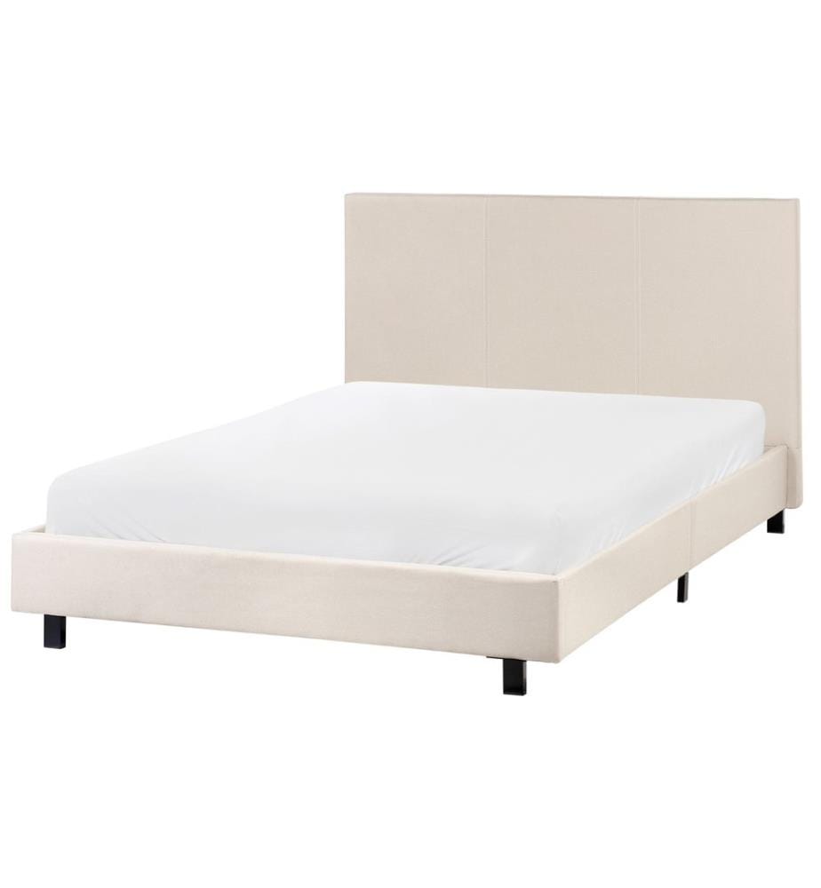 Lit avec sommier Tissu ALBI 120 x 200 cm Beige