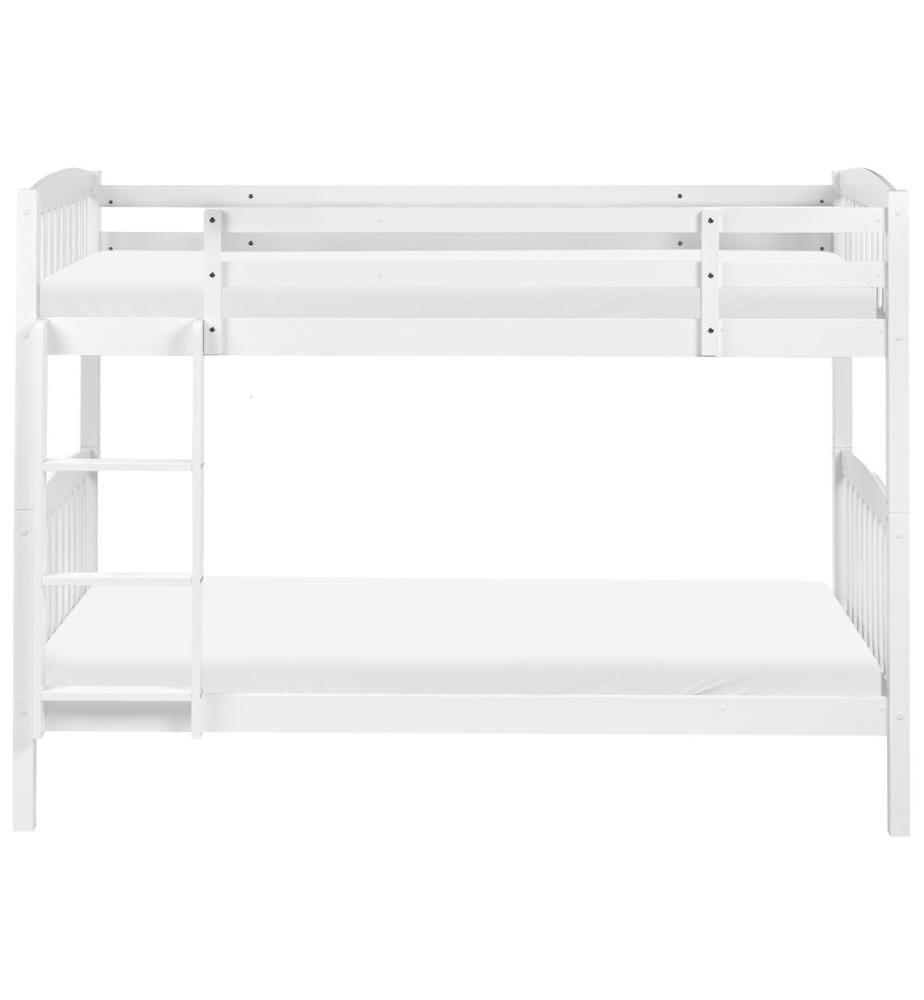 Lit superposé Bois de pin REVIN 90 x 200 cm Blanc