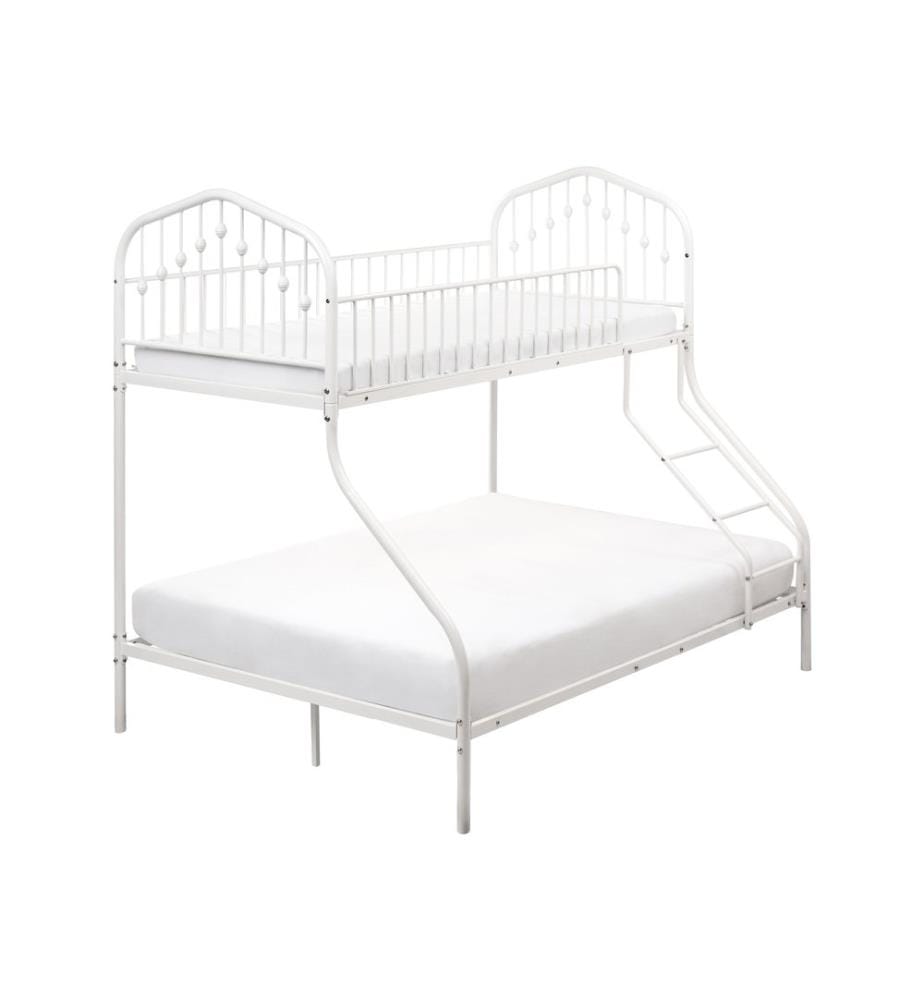 Hochbett Metall CHAMONIX 90/140 x 200 cm Weiss