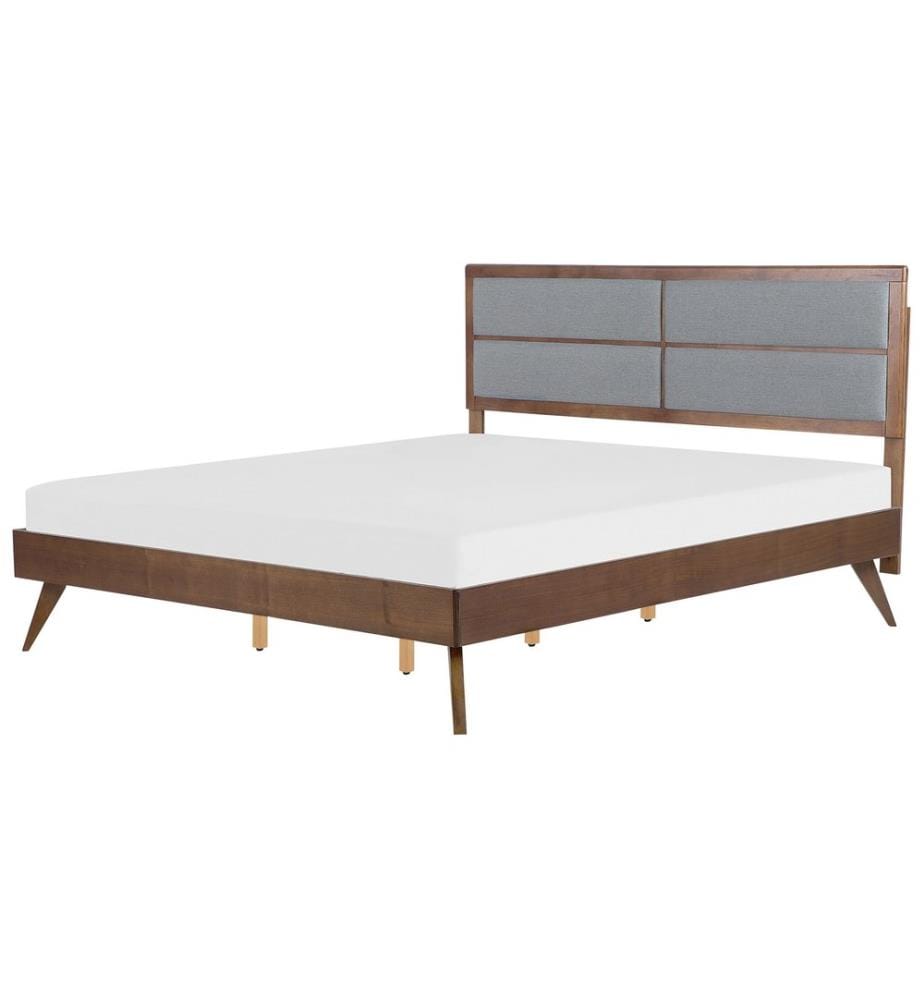 Lit avec sommier POISSY 180 x 200 cm Frêne foncé