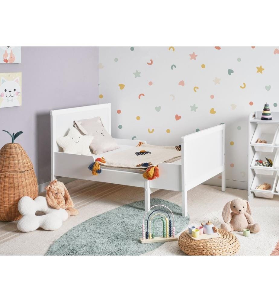Lit d'enfant extensible Bois de pin MONTIGNY 90 x 200 cm Blanc