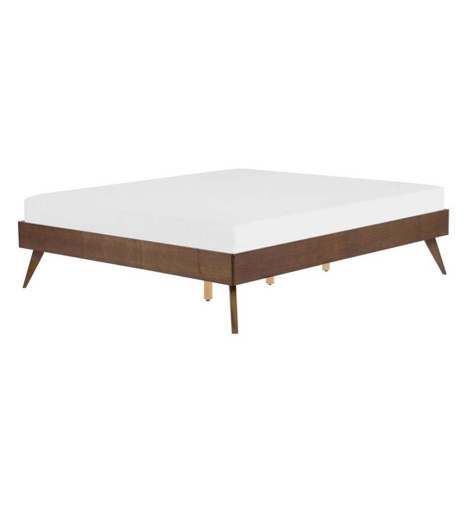 Lit sans tête de lit BERRIC 140 x 200 cm Frêne foncé