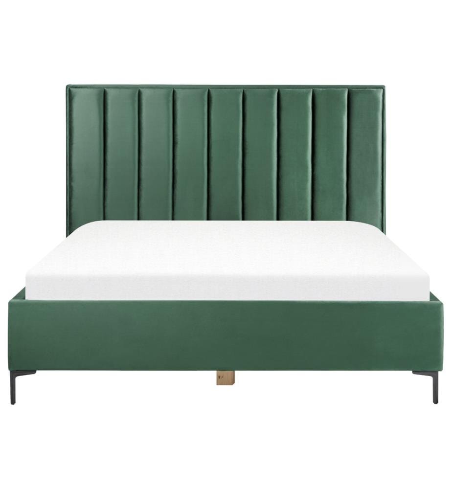 Lit ottoman SEZANNE Velours Vert foncé 180 x 200 cm