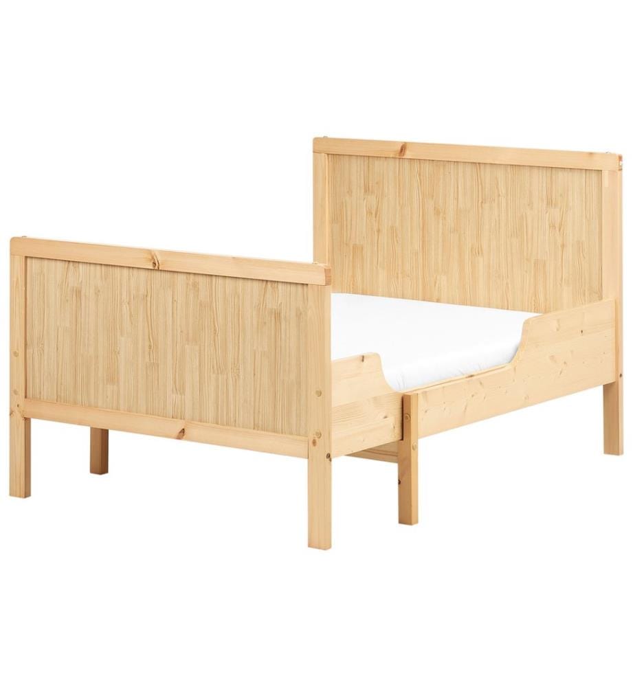 Mitwachsendes Kinderbett Kiefernholz MONTIGNY 90 x 200 cm Hellbraun