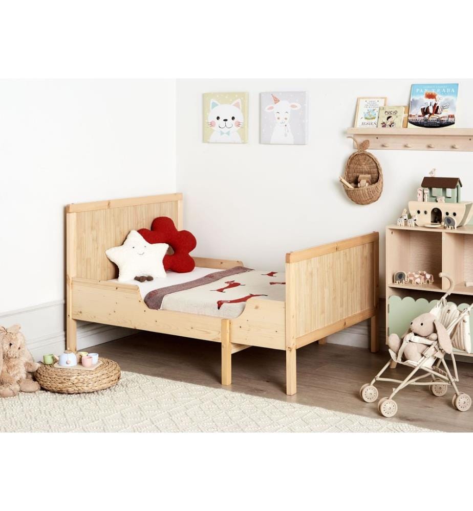 Mitwachsendes Kinderbett Kiefernholz MONTIGNY 90 x 200 cm Hellbraun