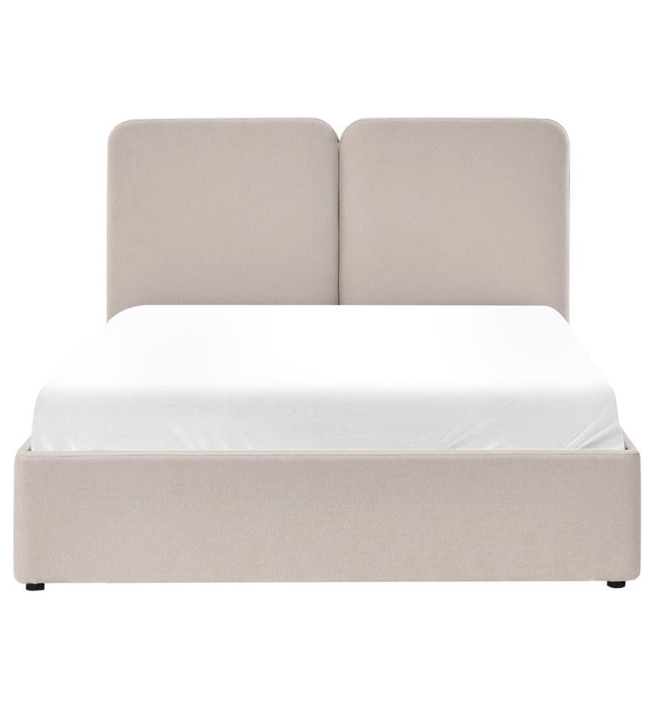 Bett mit Stauraum ARBOIS Stoff Beige 160 x 200 cm