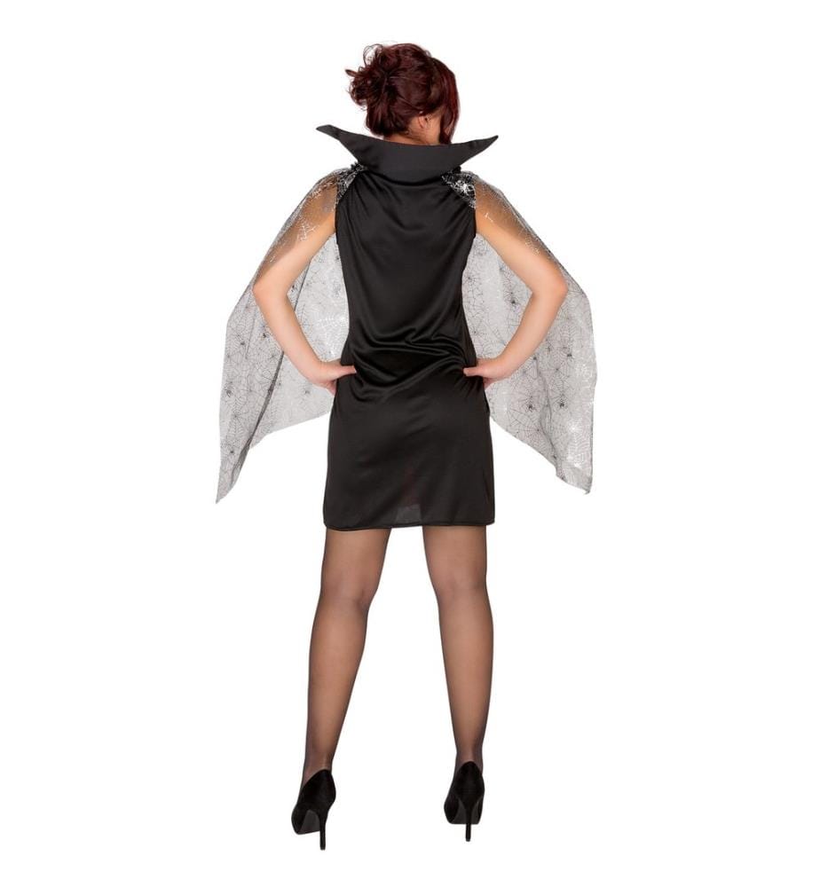 Frauenkostüm sexy Vampirkleid Spinnennetz