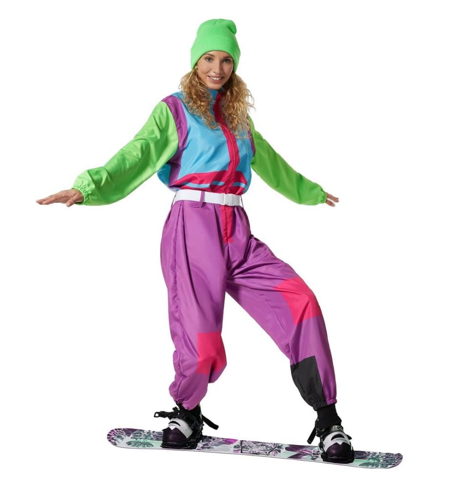 Costume da donna retro anni '80'90 tuta da sci