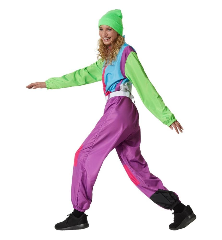 Costume da donna retro anni '80'90 tuta da sci