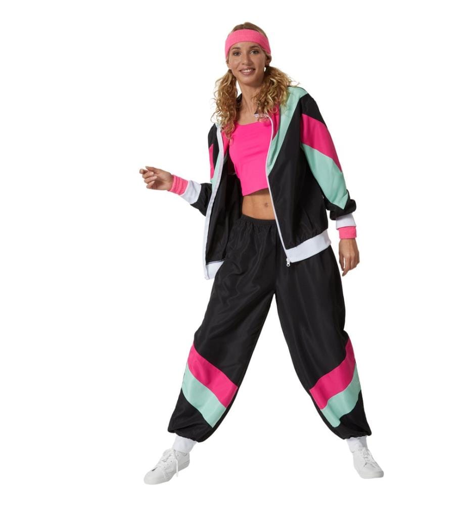 Costume da donna retro anni '80'90 tuta da jogging