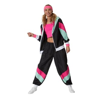 Damenkostüm Retro 80er 90er Jahre Jogginganzug