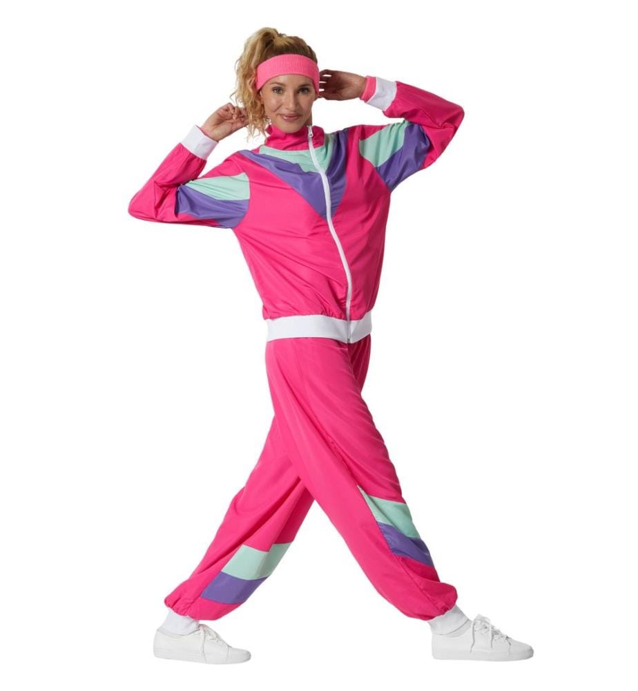 Costume da donna retro anni '80'90 tuta da jogging