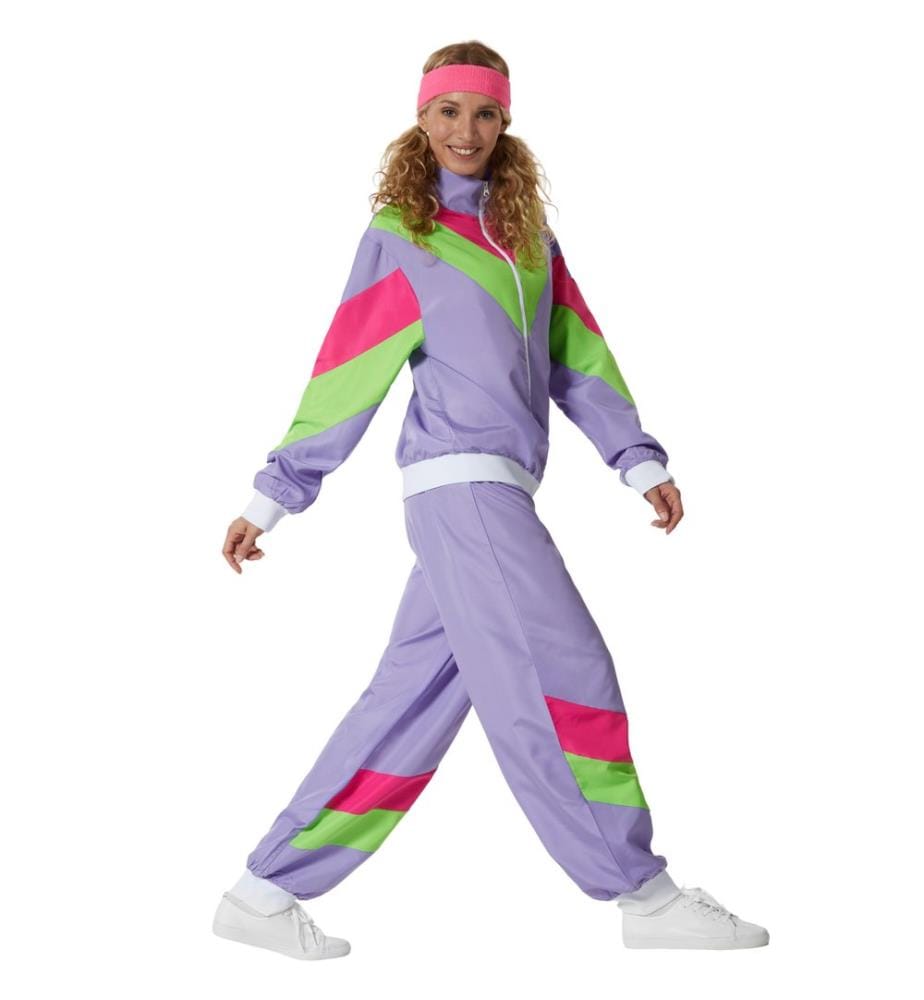 Costume da donna retro anni '80'90 tuta da jogging