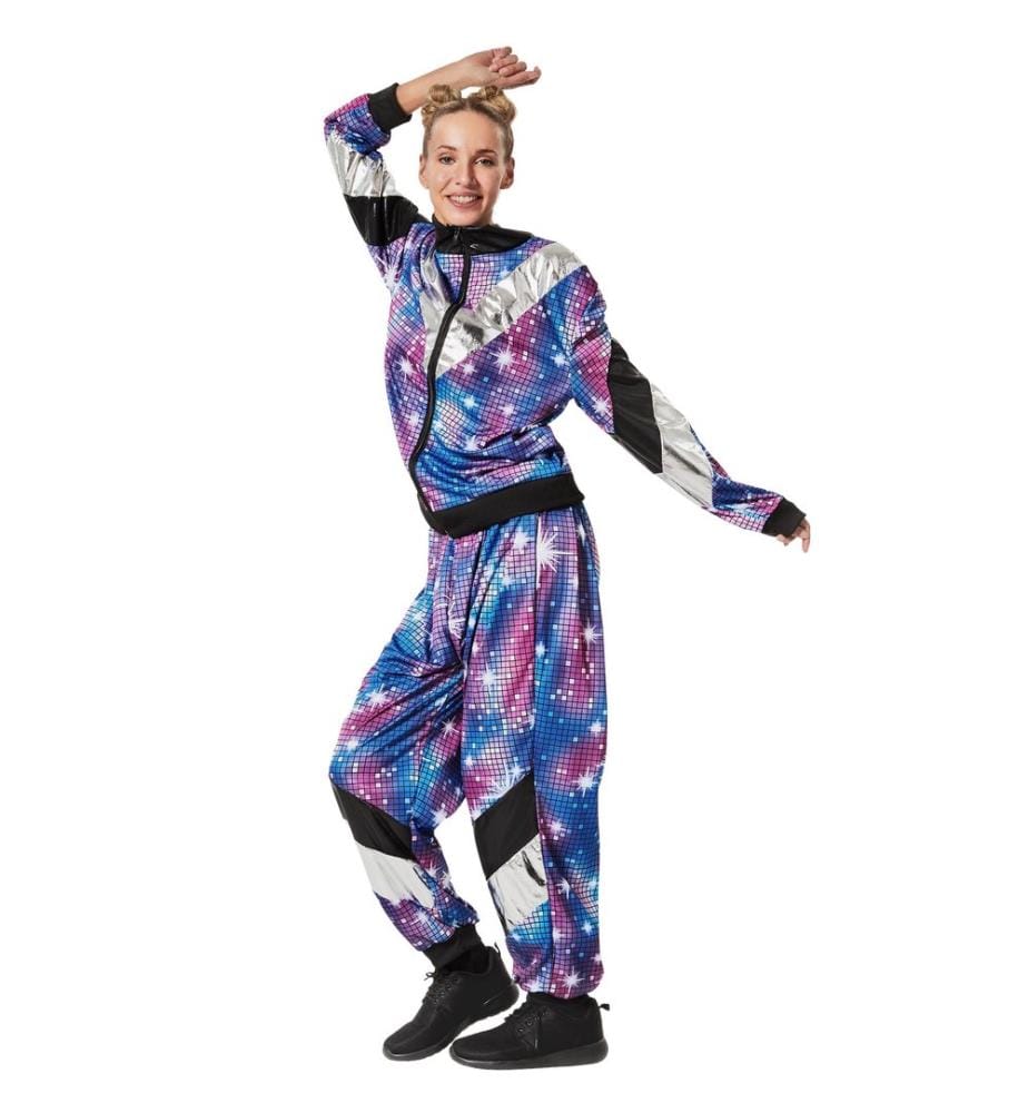 Costume da donna retrò anni '80'90 discotuta da jogging
