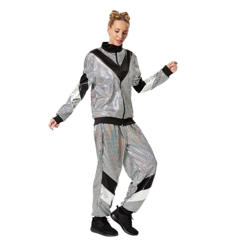 Costume da donna retrò anni '80'90 discotuta da jogging