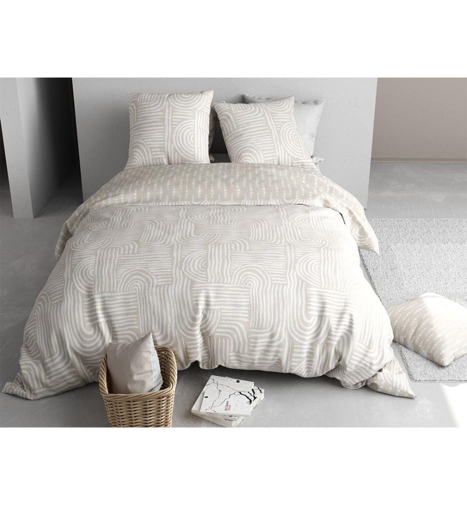 3-teiliges Bettdeckenbezug-Set 240x220cm 100% Baumwolle 57 Fils Fado