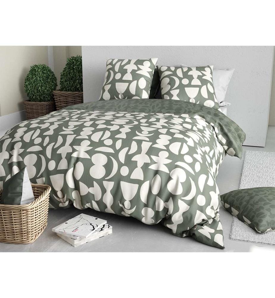 Parure Housse de Couette 240 x 220 cm - Vert