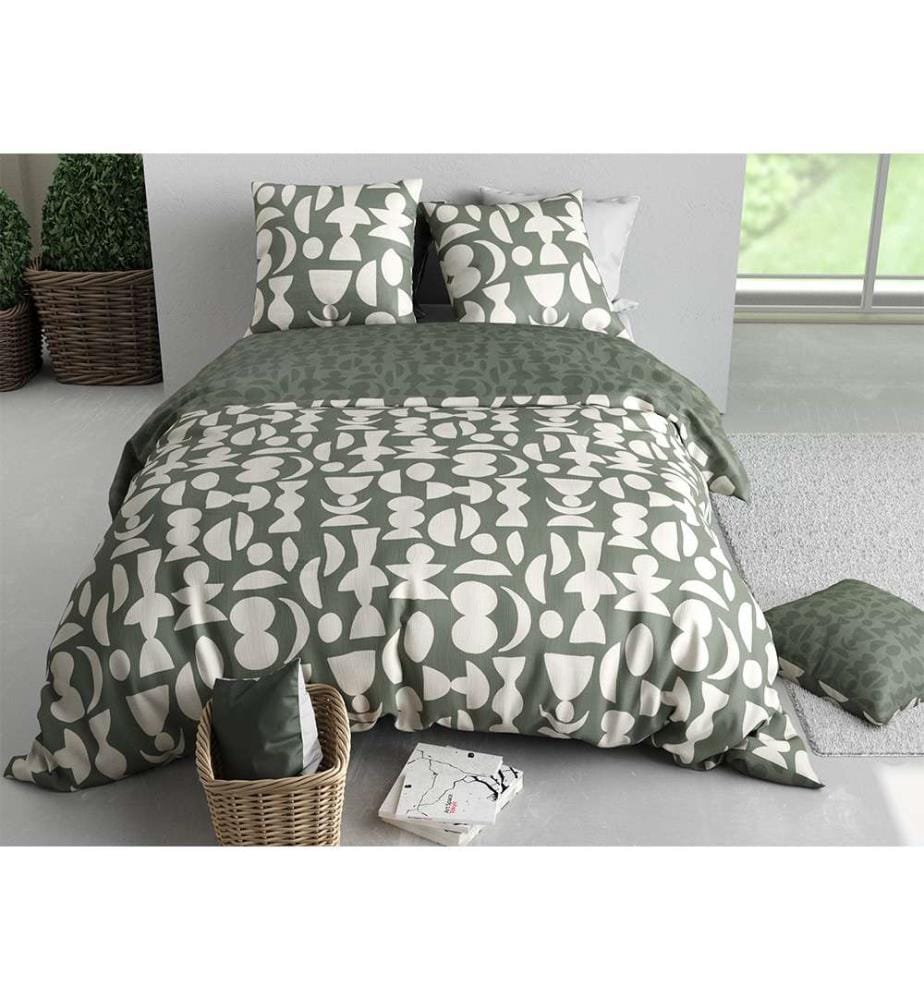 Parure Housse de Couette 240 x 220 cm - Vert