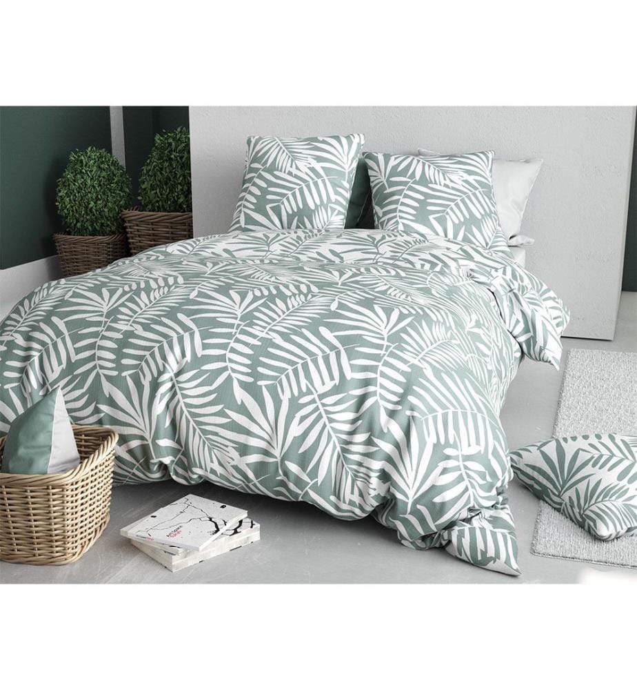 Parure Housse de Couette 3Pièces 240x220cm Polycoton Riga