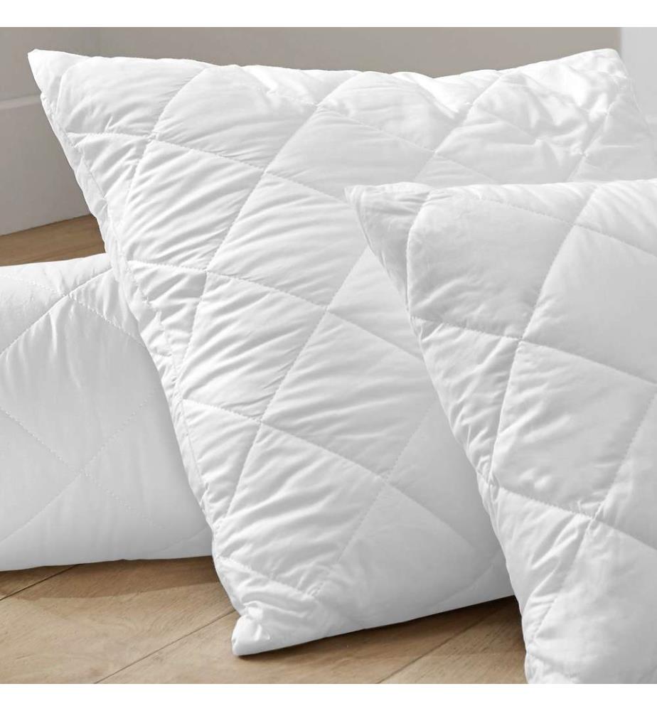 Lot de 2 Protège oreiller 65 x 65 cm - Blanc