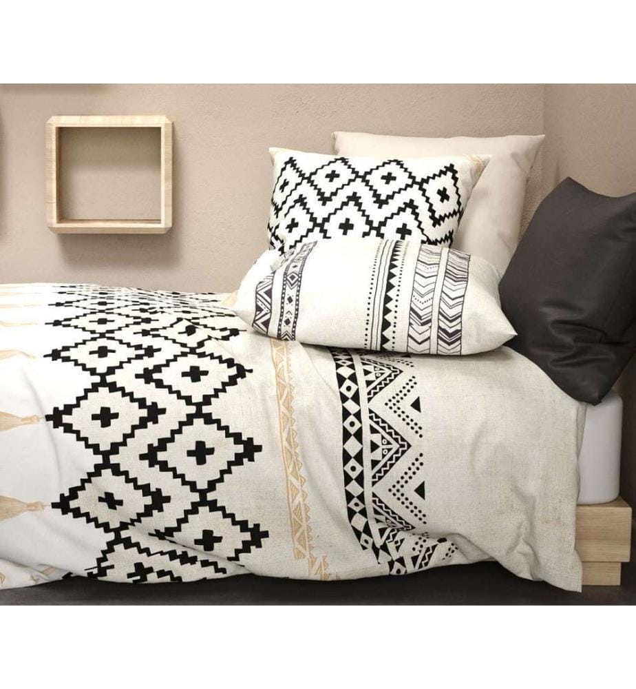 3-teiliges Bettwäsche-Set 260 x 240 cm - Beige