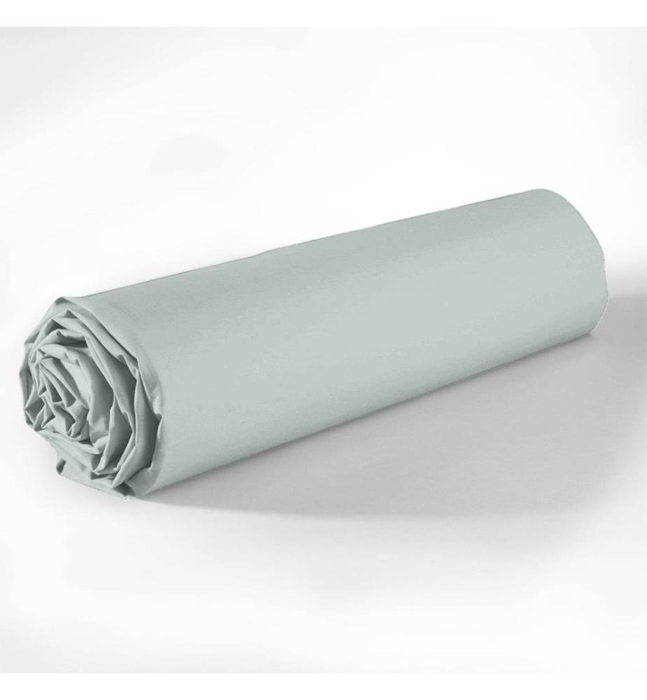 Drap Housse 180 x 200 cm Bonnet 35 cm - Silver