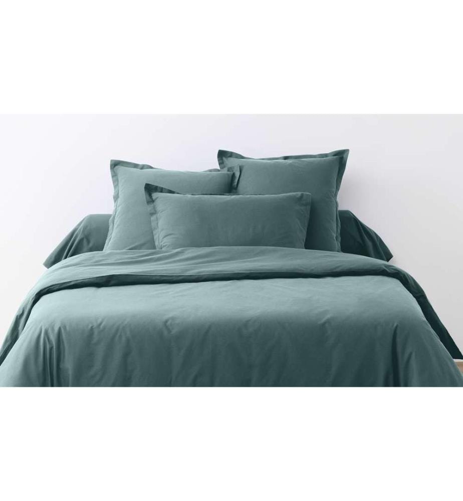 Lot de 2 Taies d'oreiller 63 x 63 cm - Bleu Canard