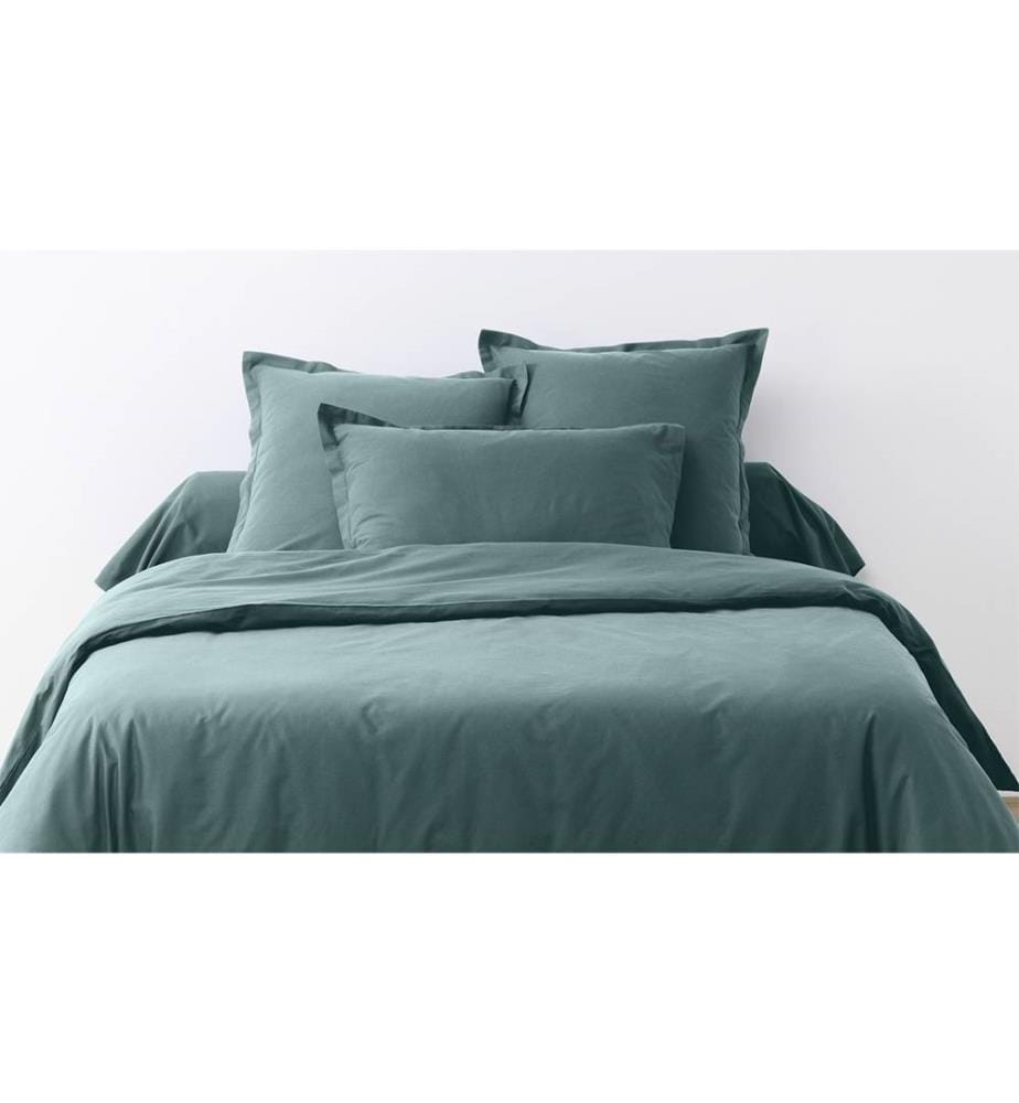 Lot de 2 Taies d'Oreiller 50 x 70 cm - Bleu Canard