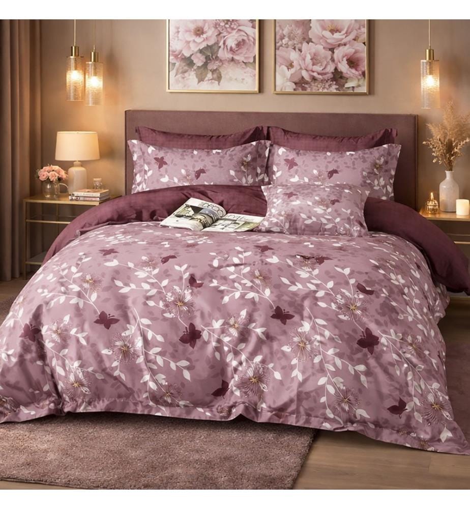 Parure Housse de Couette 3 Pcs 220X240 cm en Coton 57 Fils Velmora