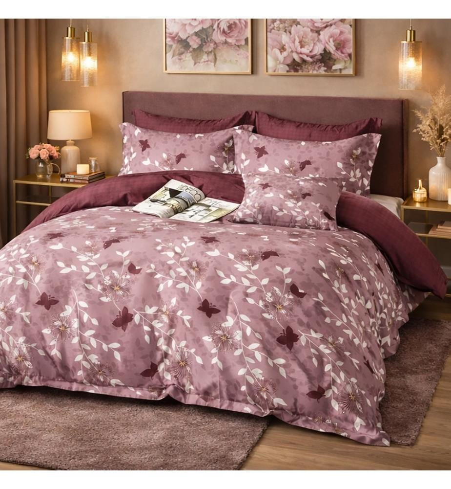 Parure Housse de Couette 3 Pcs 220X240 cm en Coton 57 Fils Velmora