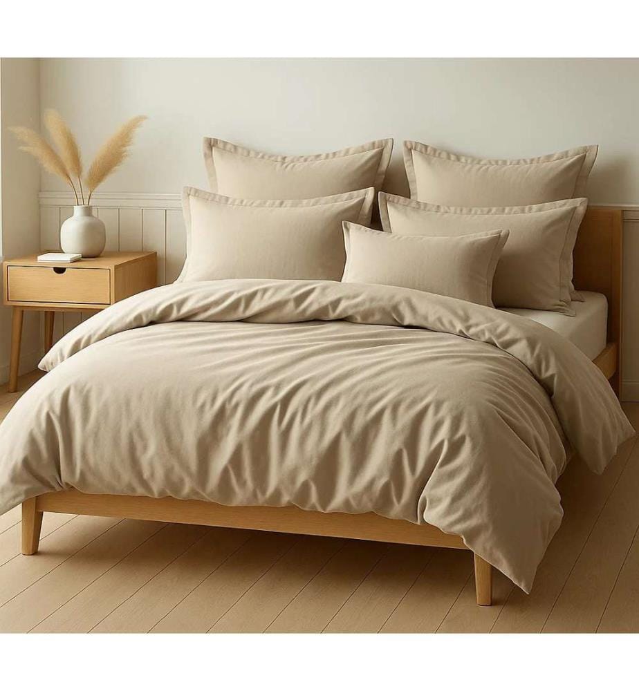 Bettdeckenbezug 2T 140x200cm 100% Baumwolle 57Fils - Grege