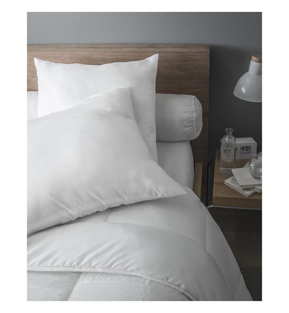 Lot de 2 Oreillers Blanc 60x60cm 100% Microfibre Fab Française