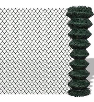 Maschendrahtzaun Stahl 1,5x15 m Grün