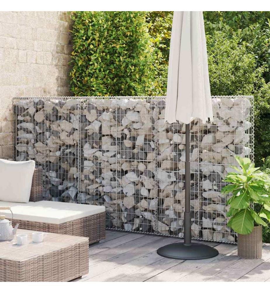 Steinkorb Gabione mit Deckeln Verzinkter Draht 150×100×30 cm
