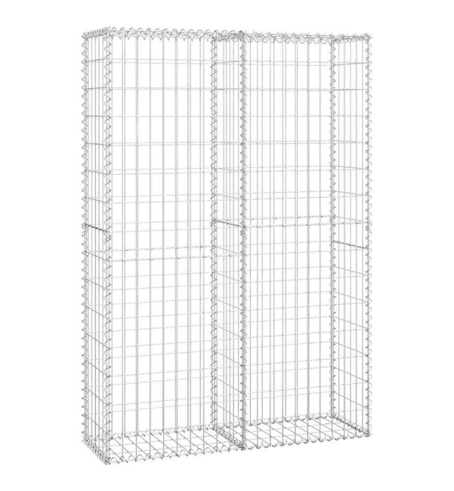 Steinkorb Gabione mit Deckeln Verzinkter Draht 150×100×30 cm