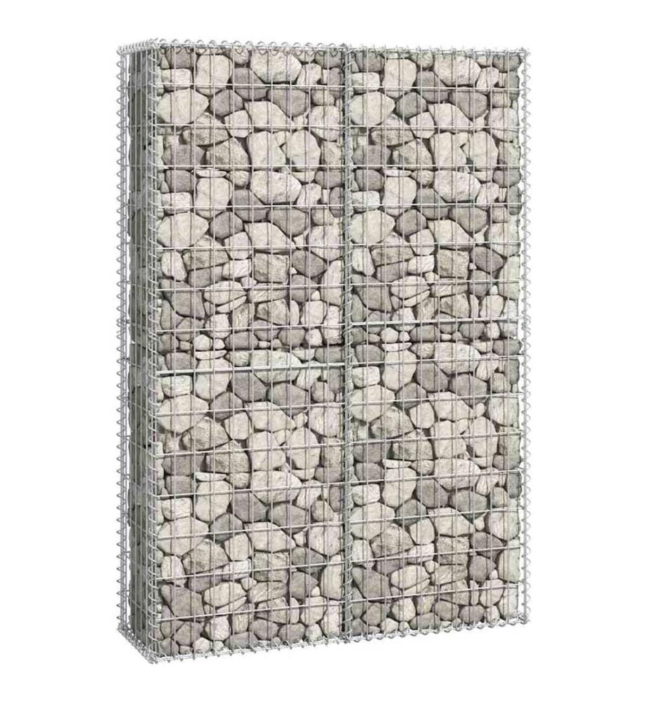 Steinkorb Gabione mit Deckeln Verzinkter Draht 150×100×30 cm