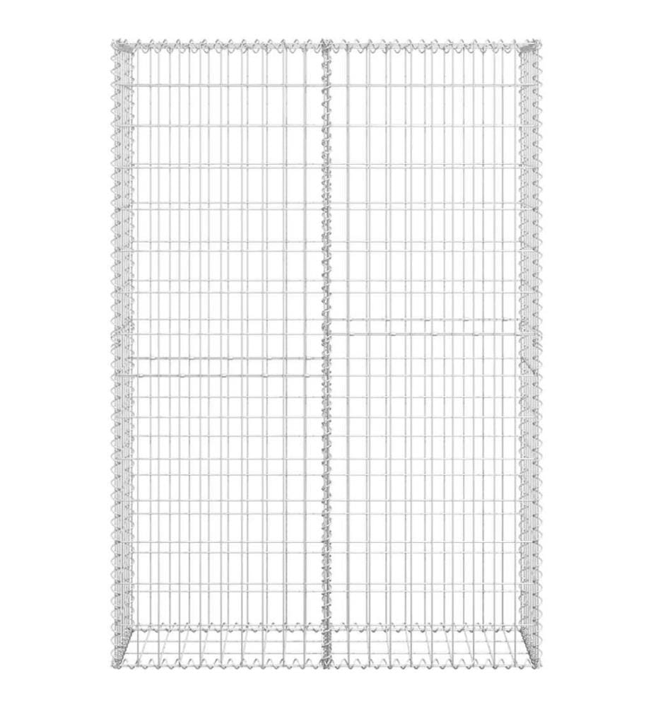 Steinkorb Gabione mit Deckeln Verzinkter Draht 150×100×30 cm