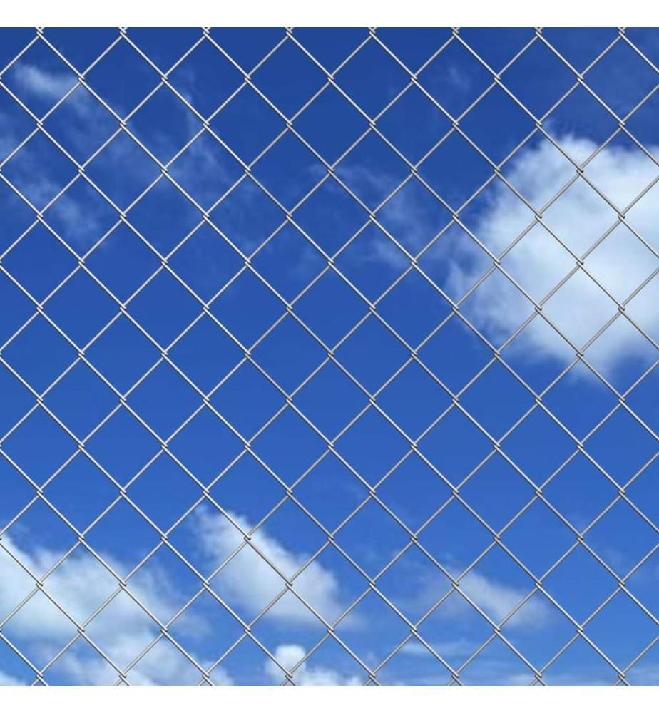 Maschendrahtzaun mit Pfosten Verzinkter Stahl 15×1 m Silbern