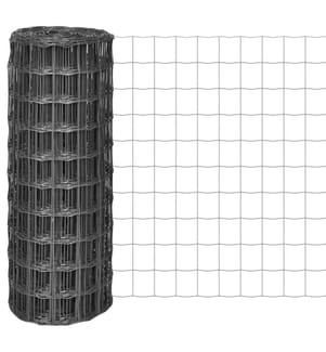 Eurozaun Stahl 10 x 1 m Grau