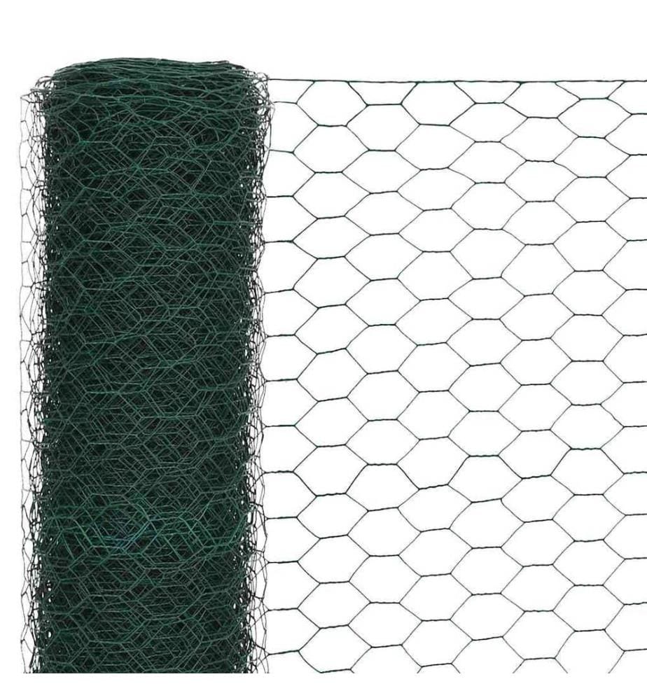 Grillage Acier avec revêtement en PVC 25x1,2 m Vert