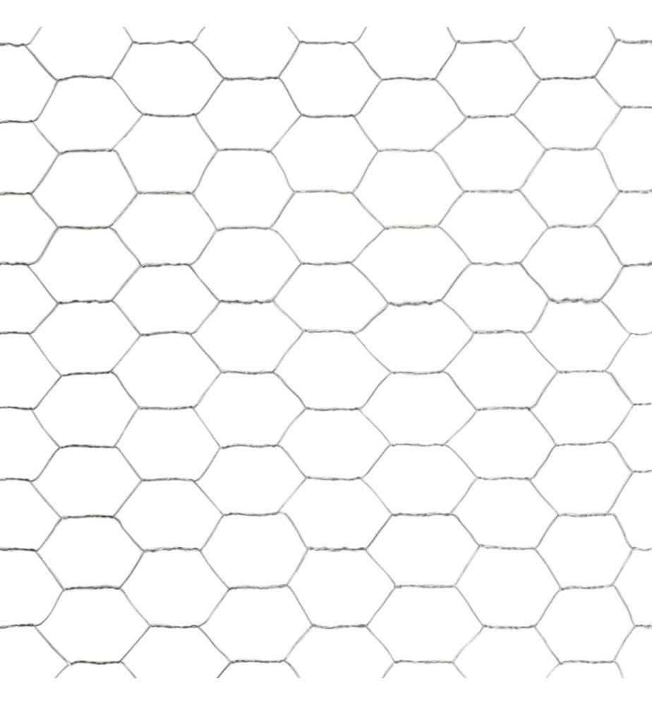 Grillage pour volière Acier galvanisé 25x1,2 m Argenté