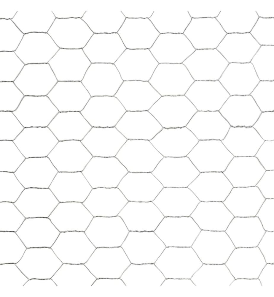 Grillage pour volière Acier galvanisé 25x1,5 m Argenté