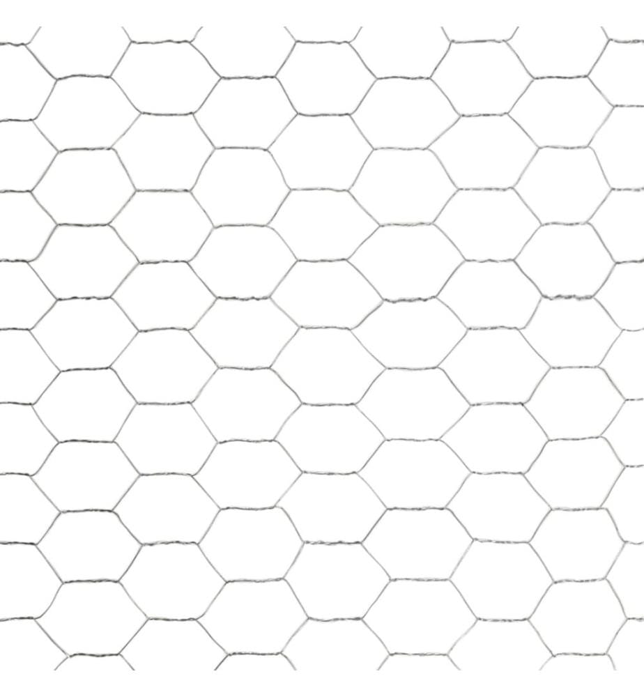 Grillage pour volière Acier galvanisé 25x1,5 m Argenté