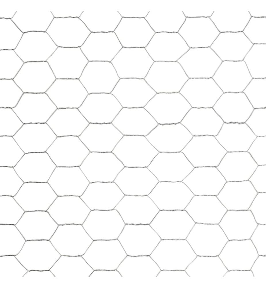 Grillage pour volière Acier galvanisé 25x1,2 m Argenté
