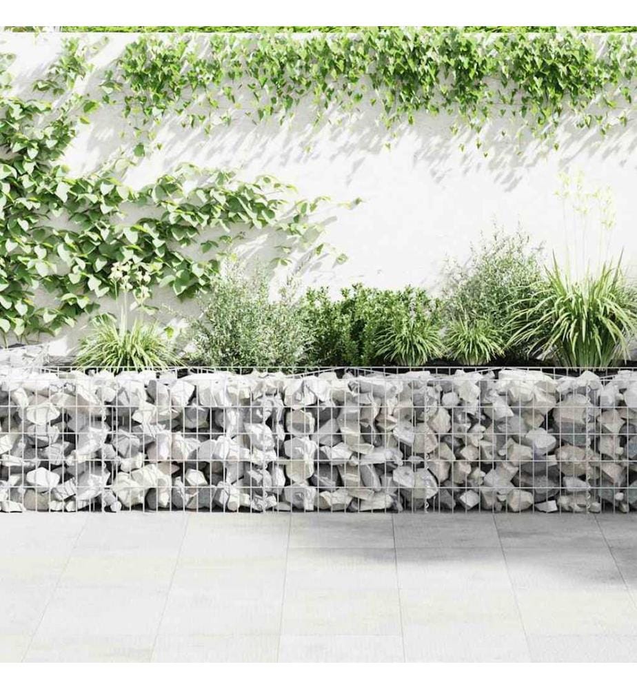 Mur à gabion avec couvercles Acier galvanisé 600 x 50 x 50 cm