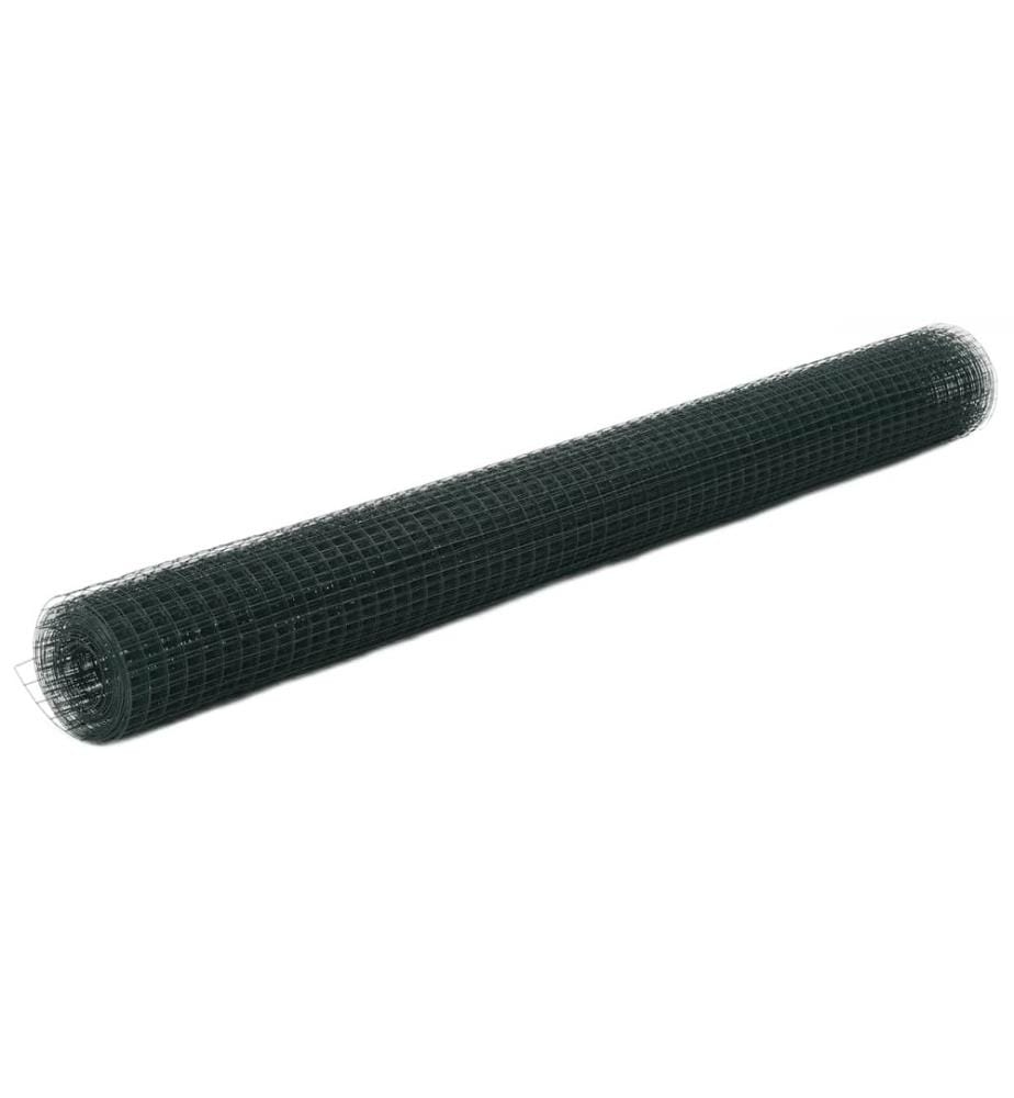 Grillage Acier avec revêtement en PVC 10x1,5 m vert