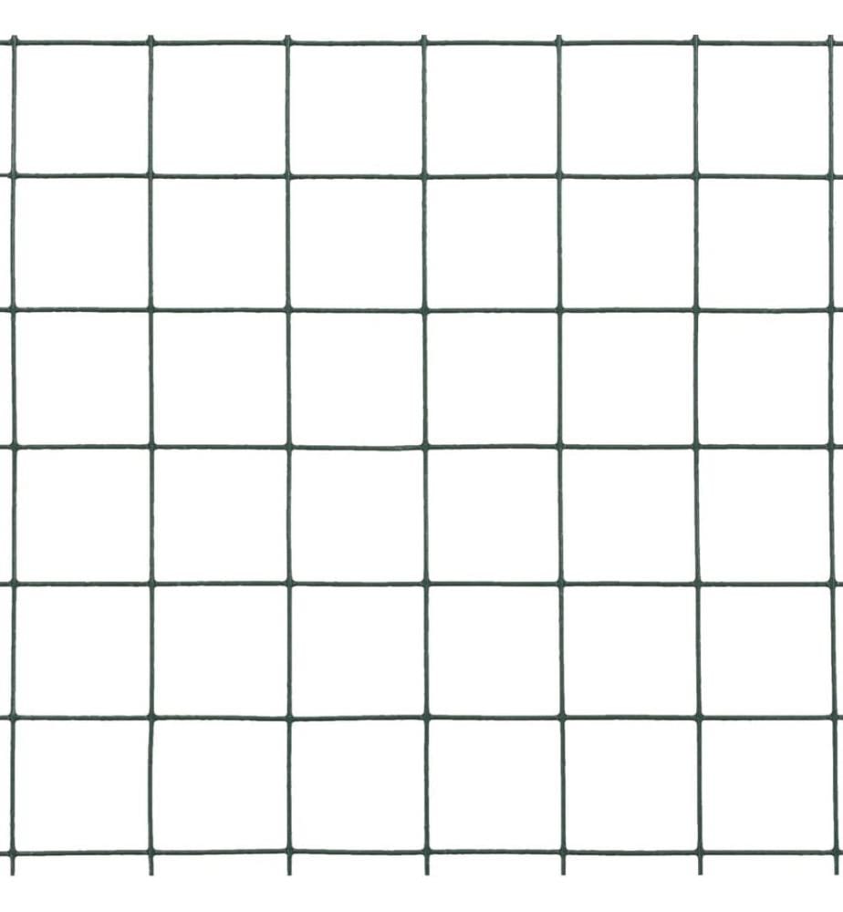 Grillage Acier avec revêtement en PVC 10x1,5 m vert